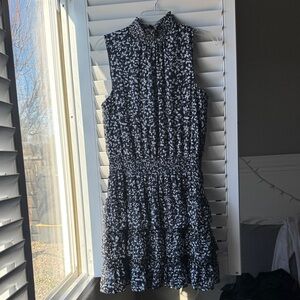 MSK Black and White Floral Mini Dress Like New!